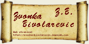 Zvonka Bivolarević vizit kartica